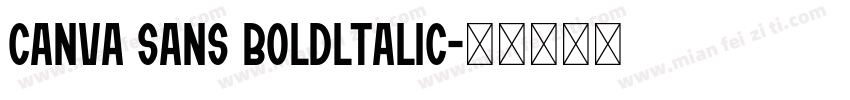 Canva Sans Boldltalic字体转换